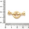 Brass Micro Pave Clear Cubic Zirconia Fold Over Clasps KK-U059-55G-3