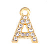 Golden Tone Alloy Rhinestone Pendants PW-WGCC773-01-1