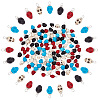 120Pcs 4 Colros Synthetic Turquoise Pendants G-AR0004-90-1