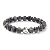 Natural Labradorite Round Beaded Stretch Bracelets BJ1741-3-1
