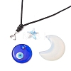 3Pcs 3 Styles Adjustable Waxed Polyester Cord Necklaces Making AJEW-JB01308-6