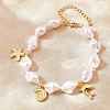 Ocean Brass Starfish Dolphin Charm Bracelets for Women KK-CBA68DA-05G-3