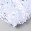 Snowflake Pattern Polyester Mesh Fabric DIY-WH0304-672A-2