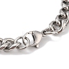 Ion Plating(IP) 304 Stainless Steel Helm Link Chain Bracelets for Men BJEW-B096-41AS-3