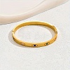 Stainless Steel Pave Rhinestones Hinged Bangles for Women OZ6577-5