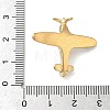 304 Stainless Steel with Dyed Synthetic Turquoise Plane Pendants STAS-G374-03G-3