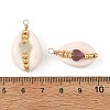 Natural Shell & Gemstone Pendants PALLOY-JF05916-02-3