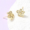 Valentine's Day Brass Micro Pave Clear Cubic Zirconia Stud Earrings EJEW-C186-22G-04-2