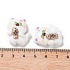 Cartoon White Cat Resin Decoden Cabochons CRES-R203-01H-3