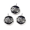 Synthetic Blue Goldstone Locket Pendants G-G982-01P-24-1