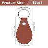 16Pcs Teardrop PU Leather Keychains KEYC-DC0001-47B-2