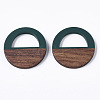 Resin & Walnut Wood Pendants RESI-T035-15B-2