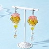 Jellyfish 304 Stainless Steel Shell Pearl Dangle Stud Earrings EJEW-TA00773-03-1