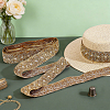Ethnic Embroidered Polyester Sequins Trim Ribbon OCOR-WH0070-136B-4