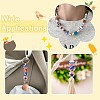 90Pcs 9 Styles Printed Wood European Beads WOOD-CJ0002-69-7