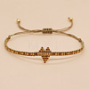 Handmade MIYUKI Glass Seed Bead Heart Braided Bracelets for Women LI3804-3-1