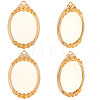 4Pcs Brass Pendant Cabochon Settings KK-BBC0020-14-1