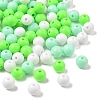 50pcs 3 Colors Opaque Acrylic Beads MACR-YW0004-01D-02-1