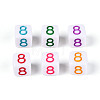 Opaque Acrylic European Large Hole Beads SACR-N020-01A-09-2