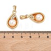 304 Stainless Steel & ABS Plastic Imitation Pearl Pendants STAS-C172-21G-3