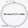 304 Stainless Steel Textured Paperclip Chain Necklaces for Women HX6515-1-1