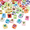 50Pcs Opaque UV Plating Acrylic Beads SACR-TA0001-72-3
