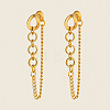 304 Stainless Steel Chain Tassel Stud Earrings for Women IO3537-1-1
