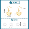 Unicraftale DIY Blank Dome 201 Stainless Steel Dangle Earrings Making Kit STAS-UN0057-22-3