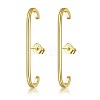 Brass Stud Earrings EJEW-BB46152-G-1