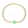 Brass Round Beads Stretch Bracelets VH4184-7-1