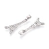 Brass Micro Pave Clear Cubic Zirconia Pendants KK-T080-74P-2