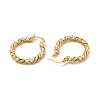 Rack Plating Brass Twist Ring Hoop Earrings for Women EJEW-P221-38G-2