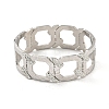 304 Stainless Steel Pave Crystal Rhinestone Hollow Out Hinged Bangles for Women BJEW-D044-09P-2