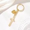 Cross with Heart Alloy Keychains KEYC-JKC01456-1