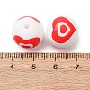 Food Grade Eco-Friendly Printed Silicone Beads SIL-A013-01A-14-3