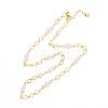 Handmade CCB Plastic Imitation Pearl Beaded Necklace for Girl Women NJEW-JN03656-1