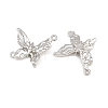 Alloy with Rhinestone Connector Charms RB-CBA7AC6-02P-02-2
