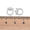 Brass Micro Pave Clear Cubic Zirconia Connector Charms KK-K351-38P-3