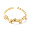 Brass Leaf Open Cuff Ring for Women KK-H434-27G-1