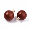 Natural Red Jasper Charms G-N332-024G-13-2