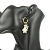 Tortoise & Starfish Synthetic Turquoise Hoop Earrings EJEW-JE07147-01-2