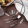 16Pcs 2 Styles Alloy Cord Ends FIND-GF0009-76-4
