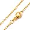 1.5mm Rack Plating Brass Ball Chain Necklaces for Women Men MAK-L044-62G-2