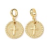 Brass European Dangle Charms KK-H278-01G-02-1