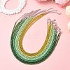 3MM Gradient Color Glass Seed Beaded Choker Necklaces for Women NJEW-JN05875-1