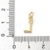 Brass Pave Clear Cubic Zirconia Charms KK-A273-01G-L-3