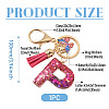 Alloy Resin Butterfly Keychains KEYC-TADJ0002-02G-P-3