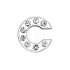 Eco-Friendly Zinc Alloy Slide Charms ALRI-WH0001-01P-C-1