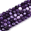 Dyed Natural White Jade Beads Strands G-T139-4mm-60-12-4