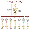 7Pcs 7 Colors Christmas Tree Handmade Porcelain & ABS Plastic Imitation Pearl Angel Pendant Decorations HJEW-FS00083-3